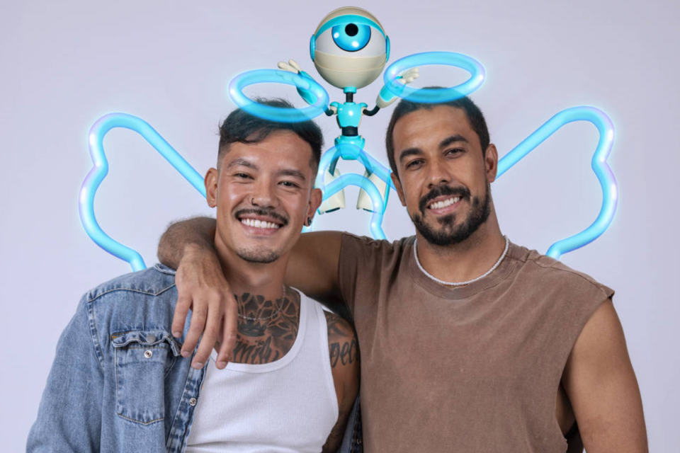 Gabriel e Maike, vencedores da prova do anjo no BBB 25 (Foto: Globo)