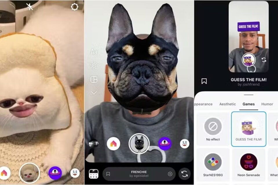 Filtros do Instagram chegam ao fim nesta terça-feira (14) A decisão impacta mais de 2 milhões de efeitos desenvolvidos por terceiros