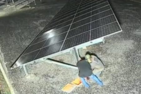 Dupla invade usina de energia solar para furtar fios, em Senador Canedo