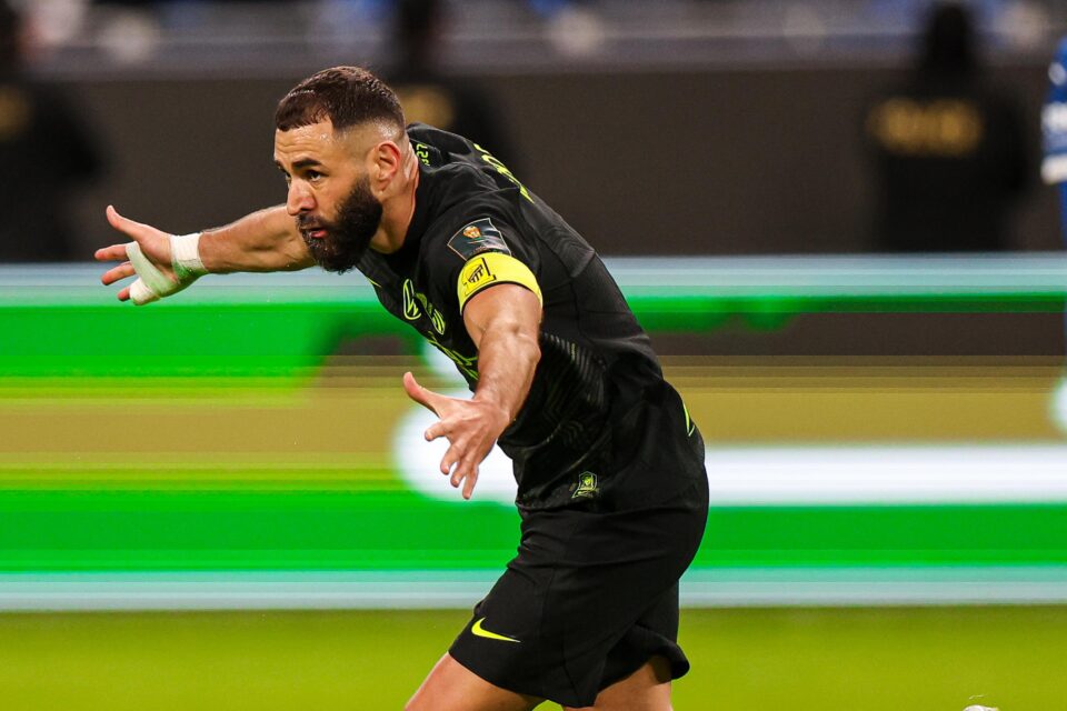 Benzema comemora gol pelo Al-Ittihad