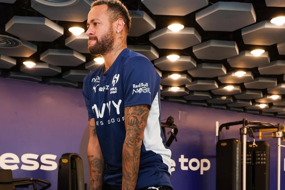 Neymar em treino no Al Hilal