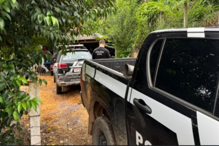 Mulher usou uma faca de serra para cortar o pescoço da criança (Foto: Divulgação/Polícia Civil do Rio Grande do Sul)