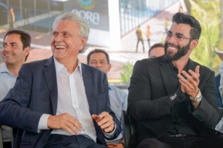 Governador Ronaldo Caiado e o cantor Gusttavo Lima (Foto: Governo de Goiás)
