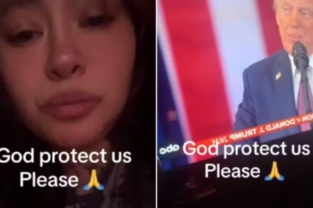 Imagens do vídeo de Mayra Alejandra Luna chorando
