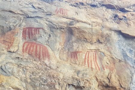 Pinturas rupestres no Parque Estadual de Terra Ronca (Foto: Divulgação)