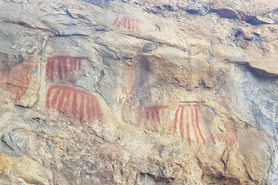 Pinturas rupestres no Parque Estadual de Terra Ronca (Foto: Divulgação)