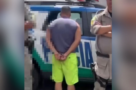 Homem foi detido após homicídio em Trindade (Foto: Reprodução)