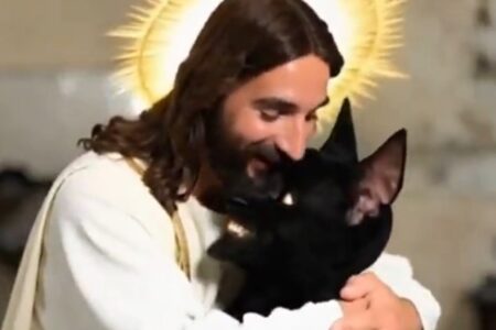 Quando internautas colocam Jesus abraçando seus pets Trend de Jesus abraçando viraliza nas redes sociais; assista aos vídeos