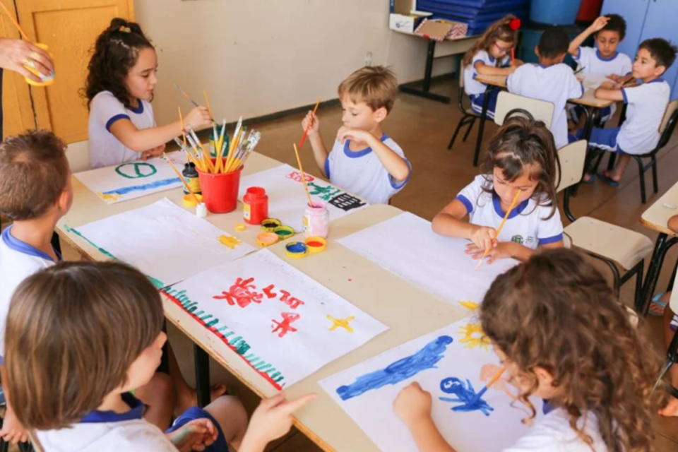 Alunos da rede pública de Goiânia. (Foto: SME)