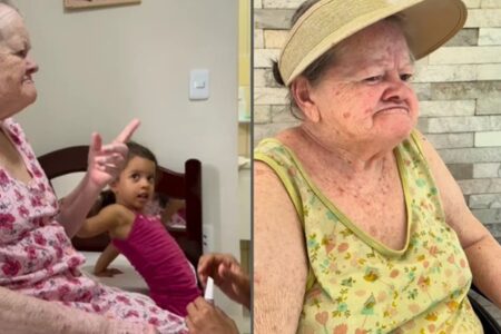 Filho com ansiedade cuida de mãe com demência e vídeo viraliza Pedro conta com a ajuda da filha, Bia, que gosta de pentear o cabelo da avó