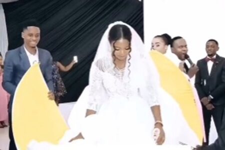 Noiva viraliza ao entrar em casamento dentro de ovo; vídeo Celebração teve madrinhas deslizando em hoverboards e noiva de rasteirinha