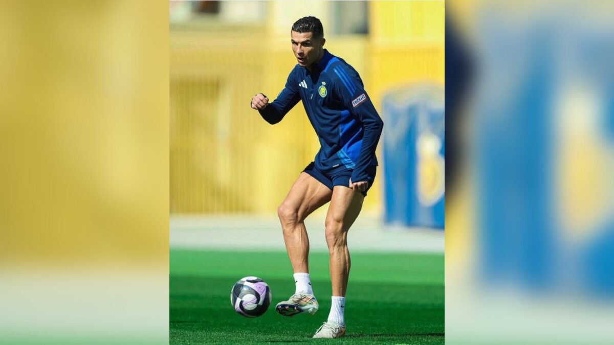 Cristiano Ronaldo treina pelo Al-Nassr. Foto: Reprodução/Instagram