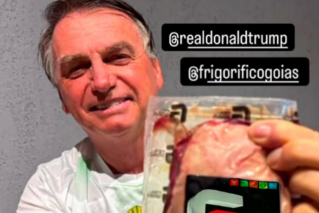 Frigorífico de Goiânia publica foto de Bolsonaro com ‘picanha de Donald Trump’