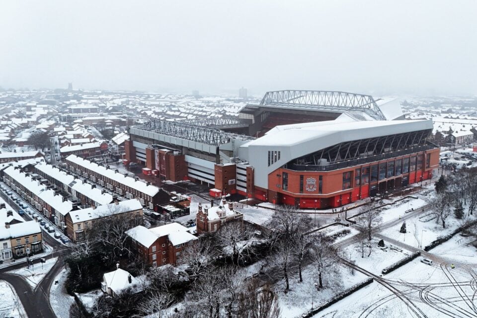 Estádio Anfield. Foto: Reprodução/Fabrizio Romano/X