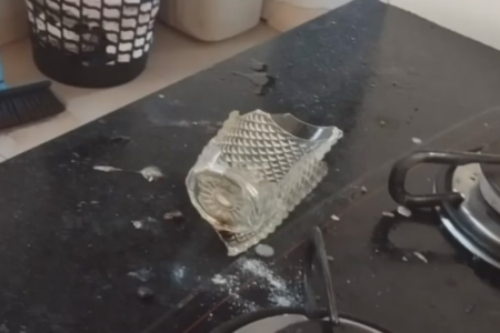 Casa destruída em Jataí (Foto: Reprodução)