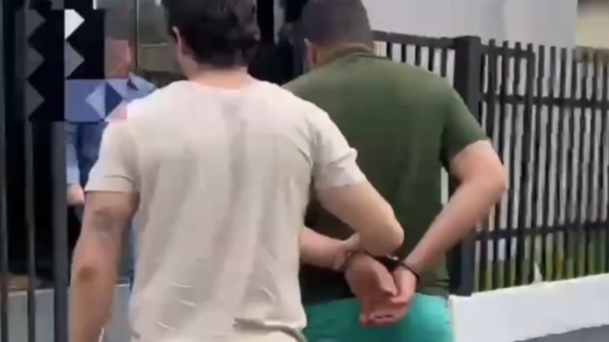 Homem preso por ameaçar mulher em Itumbiara (Foto: Reprodução)