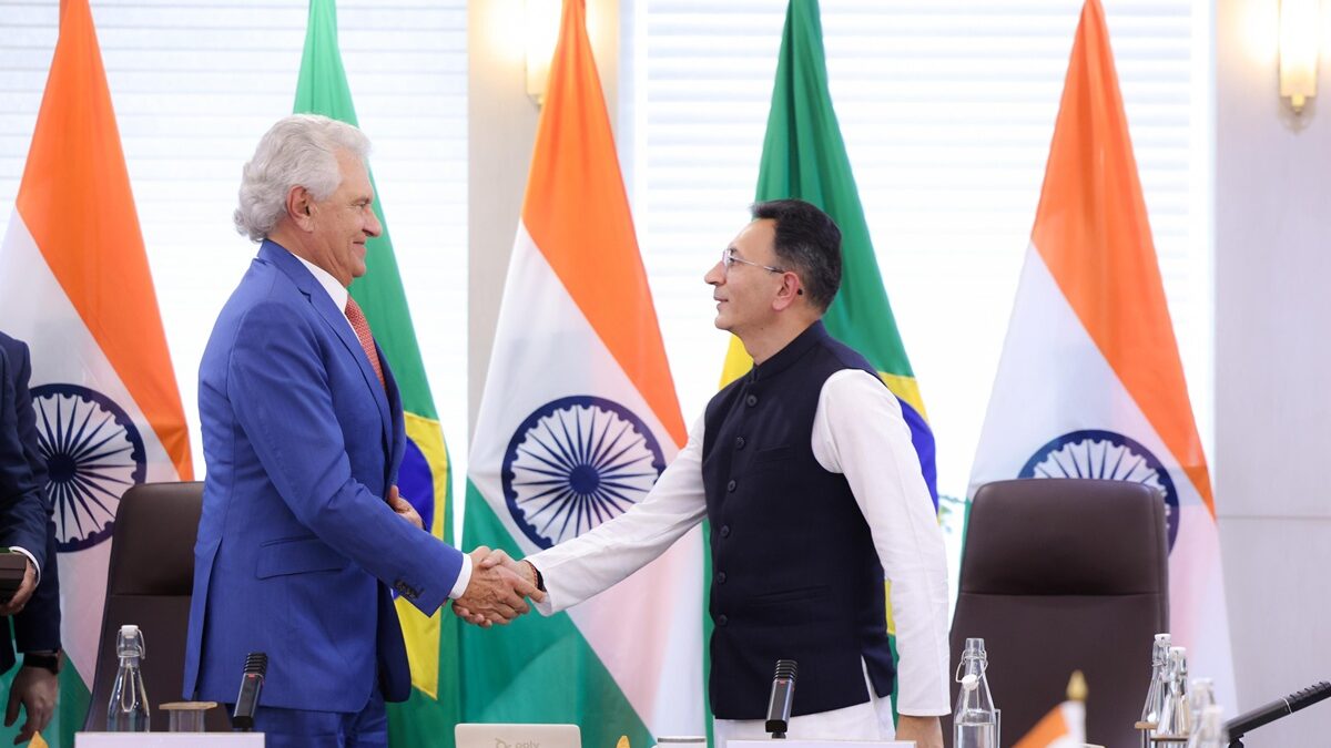 Caiado inicia Missão Índia com reunião sobre tecnologia, IA e combustíveis renováveis