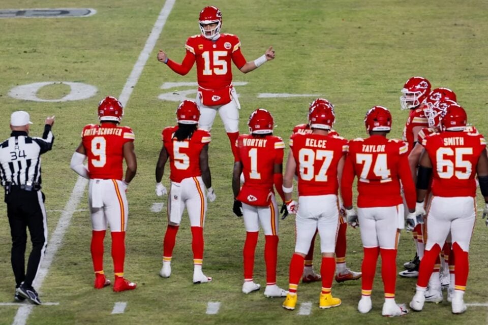 Kansas City Chiefs que irá disputar a final do Super Bowl