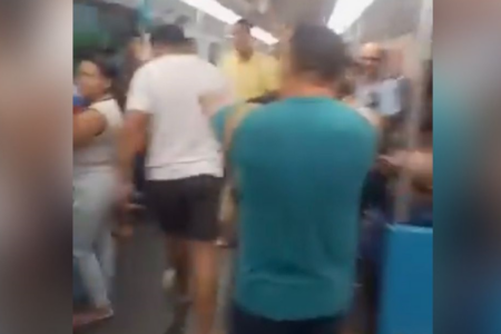 O militar obrigou o homem a descer do metrô (Foto: Reprodução)