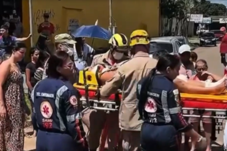 Idosa atropelada em Águas Lindas (Foto: Reprodução)