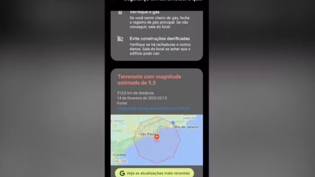 Falso alerta de terremoto no Brasil (Foto: Reprodução)