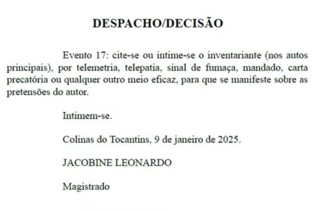 Juiz manda citar parte por "telepatia" ou "sinal de fumaça"