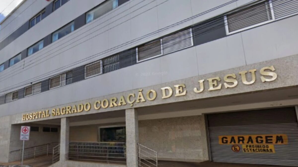 Imagem da fachada do hospital para onde a criança foi levada