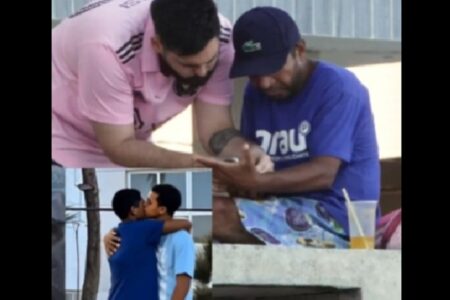 Pegadinha usa inteligência artificial e confunde coroas no Recife; vídeo Homens aparecem "abraçando" desconhecidos