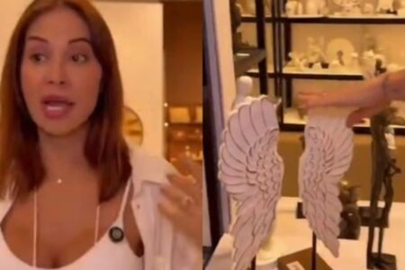 Maíra Cardi cantora gospel jogou anjos de casa no lixo Evangélica Isadora Pompeo não permitiu que ela doasse as peças porque iriam amaldiçoar