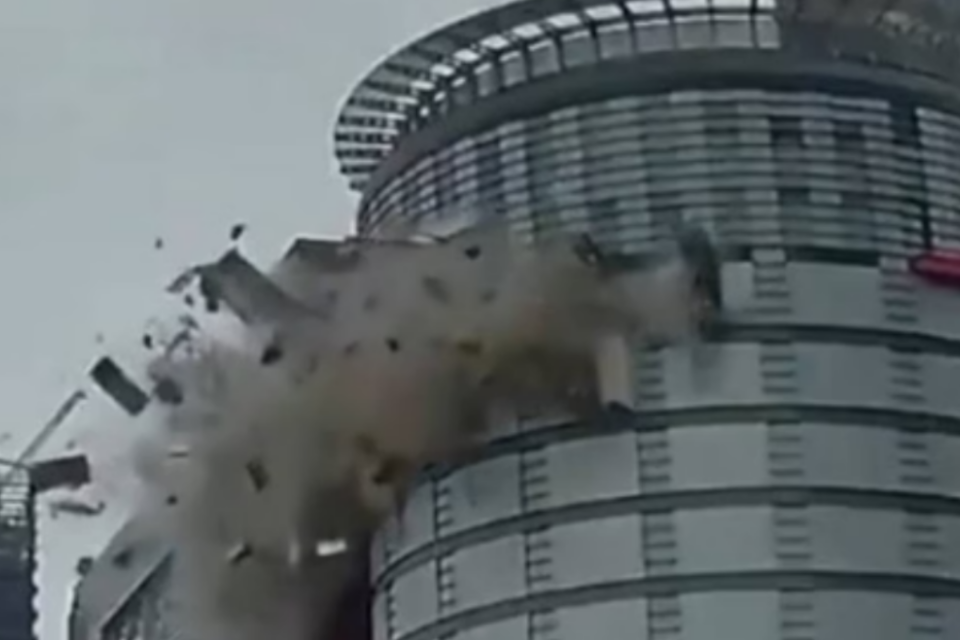Imagem do momento da explosão