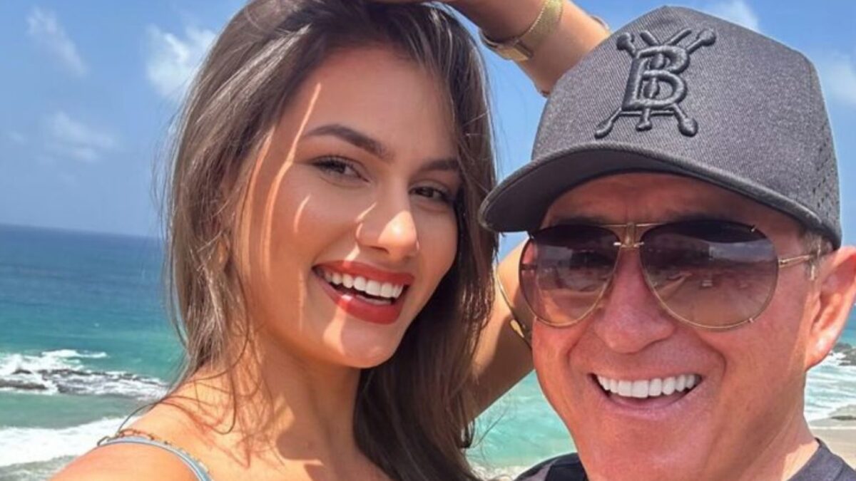 Amado Batista marca casamento com miss 50 anos mais jovem União do sertanejo de 73 anos com Calita Franciele, de 23