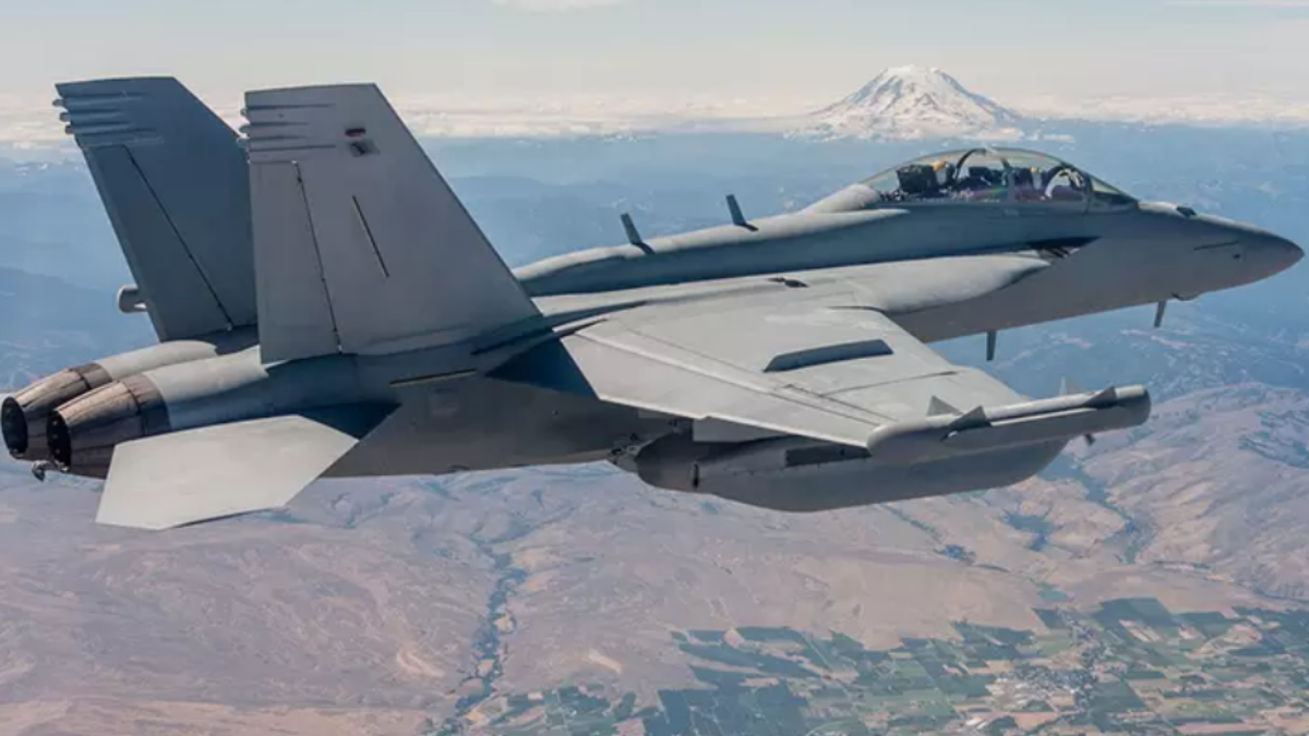 Avião modelo E/A-18G Growler da Marinha do EUA
