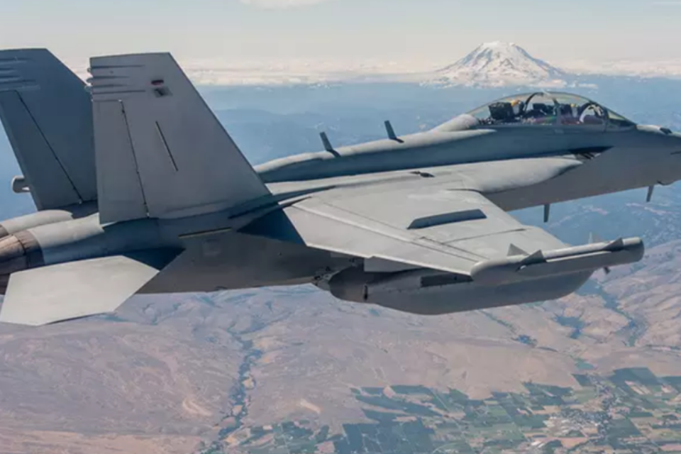 Avião modelo E/A-18G Growler da Marinha do EUA