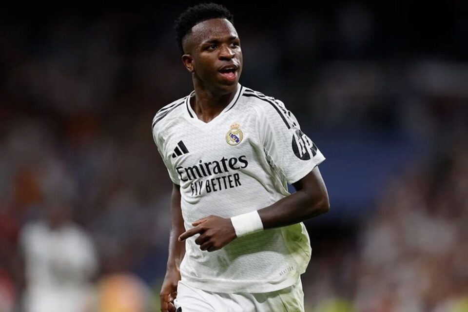 Vini Jr em jogo pelo Real Madrid
