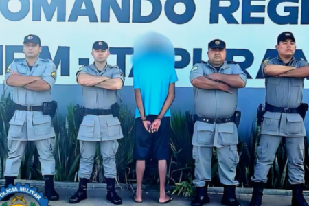 Homem preso em Goianésia (Foto: Divulgação)