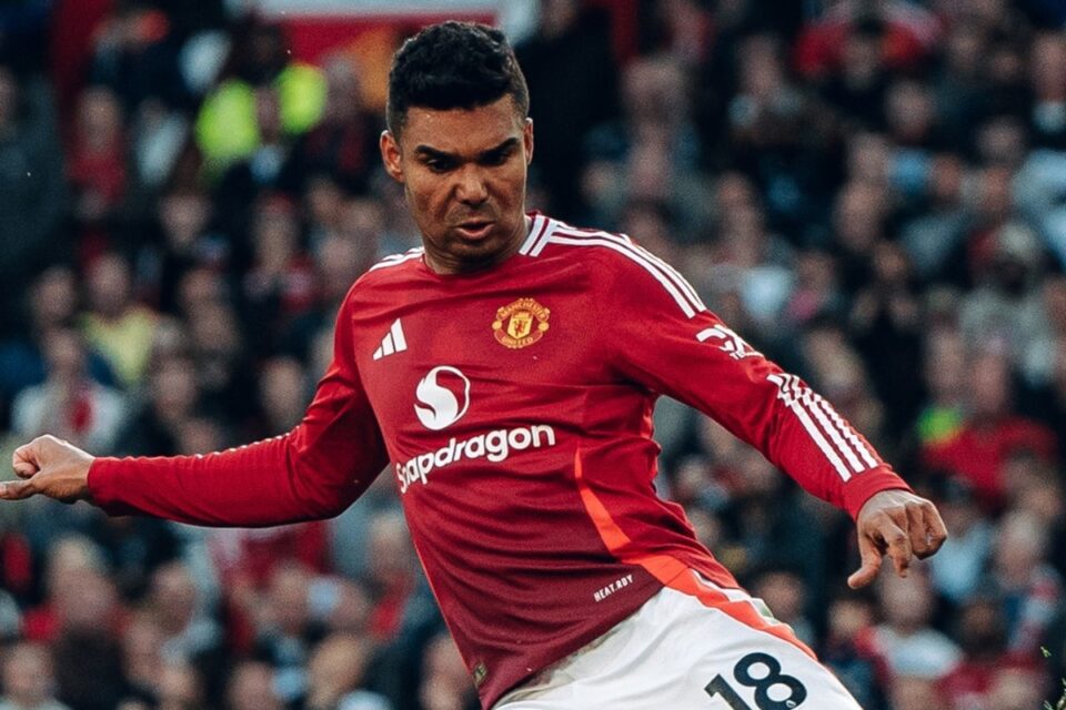 Casemiro em jogo pelo Manchester United
