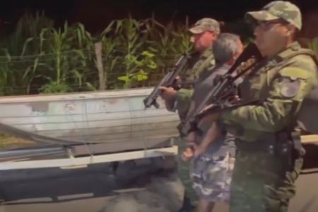 Homem preso com 105 kg de pescado em Niquelândia (Foto: Reprodução)