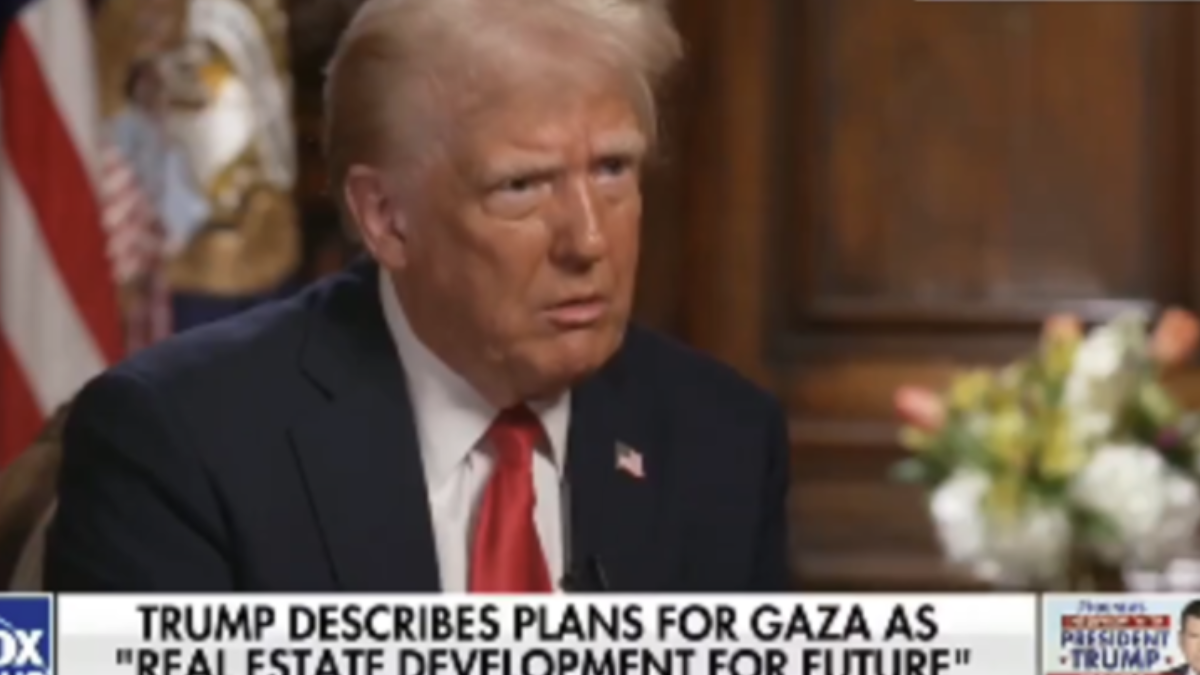 Presidente Trump fala sobre Gaza à Fox (Foto: Reprodução)