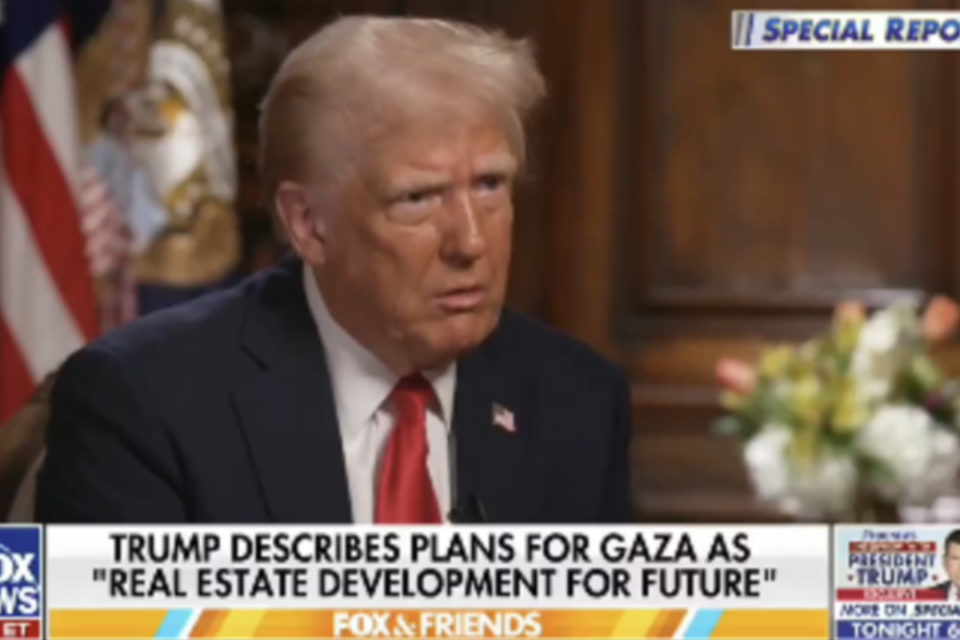 Presidente Trump fala sobre Gaza à Fox (Foto: Reprodução)
