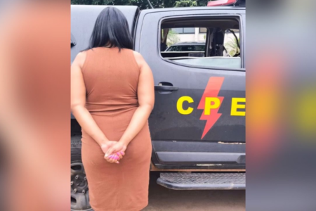Mulher é presa suspeita de mandar matar o marido (Foto: Divulgação)