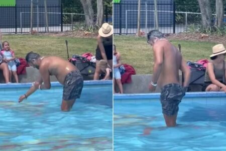 Homem viraliza ao se ensaboar dentro de piscina e lavar até as nádegas Cena foi registrada em parque público na Nova Zelândia