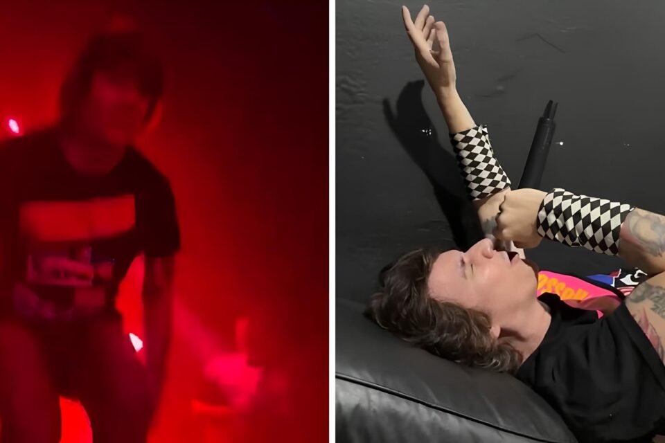 Cantor argentino Maxi Trusso cai do palco e encerra show deitado no camarim