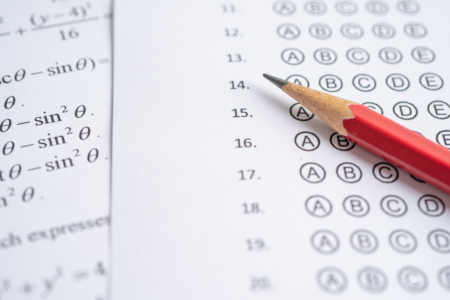 Imagem de um gabarito de prova