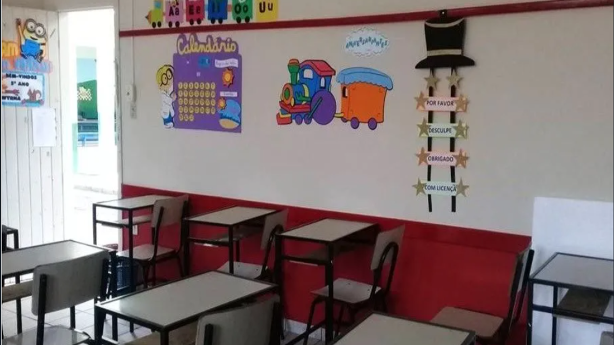 Escola para onde menina levou cocaína (Foto: Reprodução)