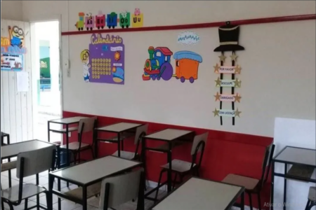 Escola para onde menina levou cocaína (Foto: Reprodução)