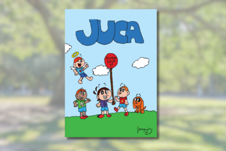 Criança lança livro de histórias em quadrinhos em Campinorte: ‘Retrato de como vê o mundo’