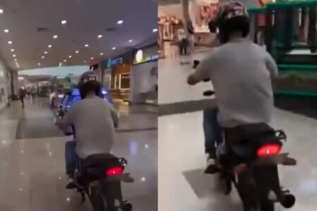 Influenciadores são presos após invadirem shopping com motos; vídeo Eles aparecem buzinando e desviando de clientes