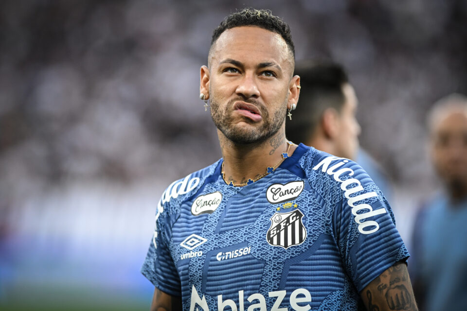 Neymar, no jogo entre Corinthians e Santos