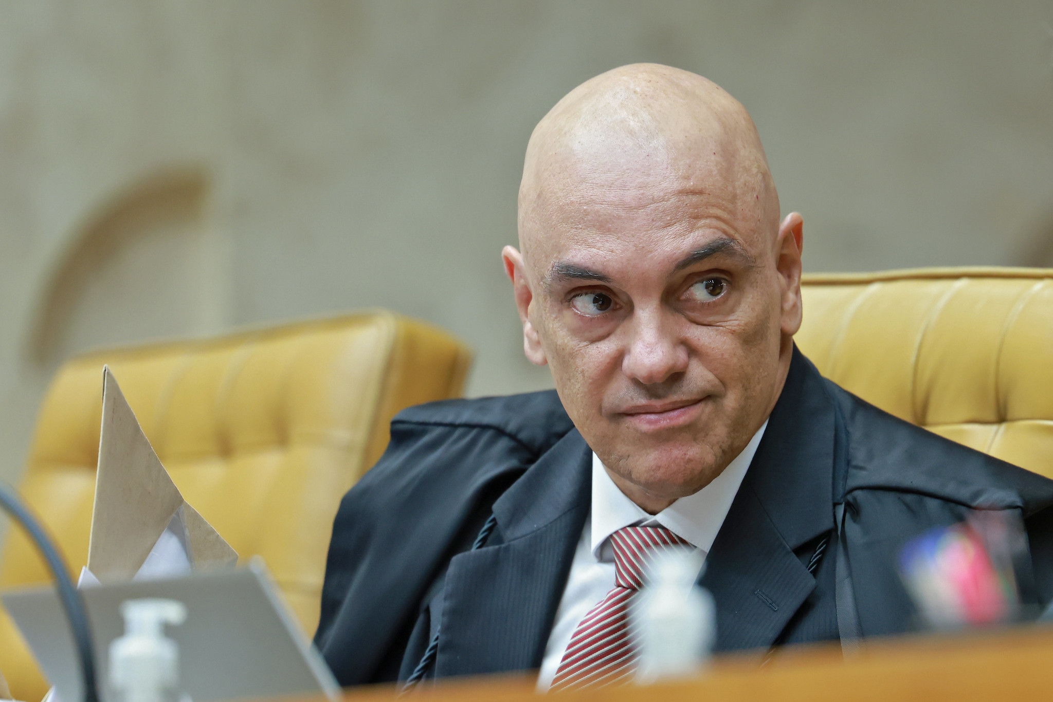 Ministro Alexandre de Moraes no plenário do STF (Foto: divulgação/STF)