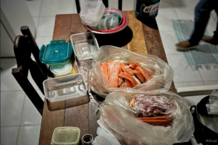 Comida japonesa imprópria para o consumo (Foto: Divulgação PCGO)